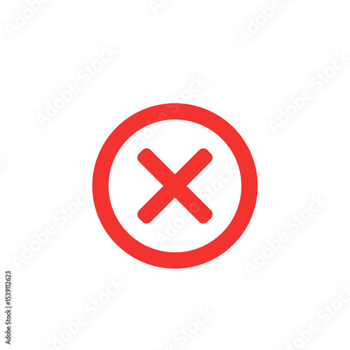 Payment Declined Icon in Red Circle Symbolizing Error  