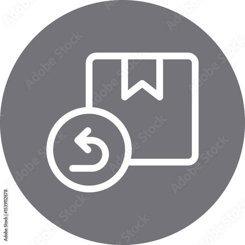 Return parcel single icon vector illustration
