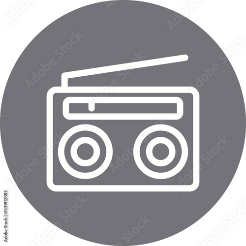 Radio single icon vector illustration
