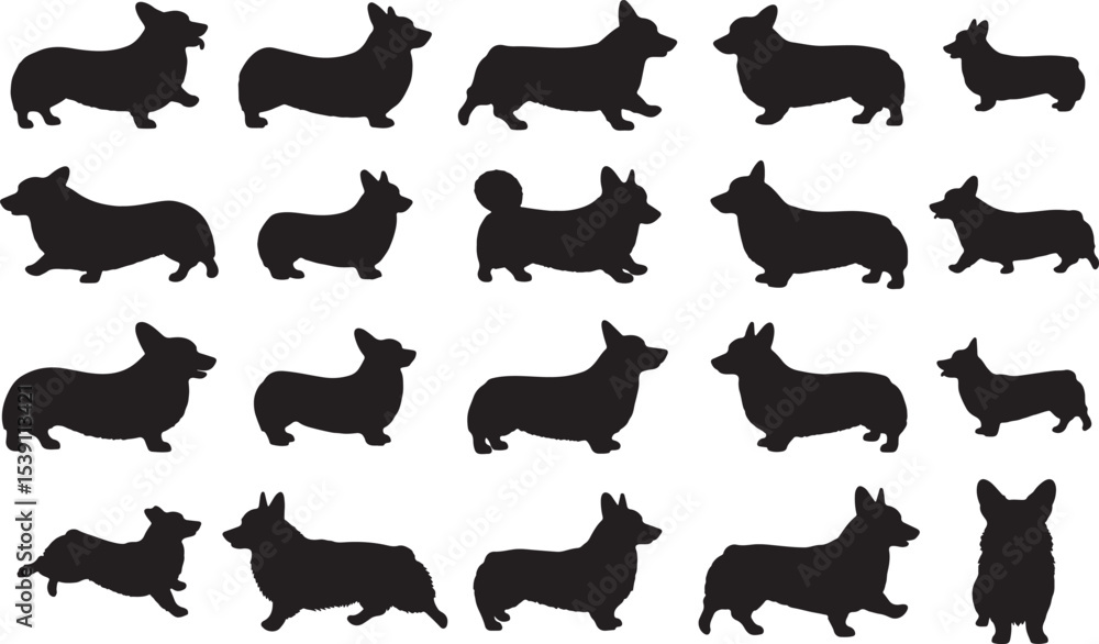 Corgi Silhouettes Corgi Silhouettes