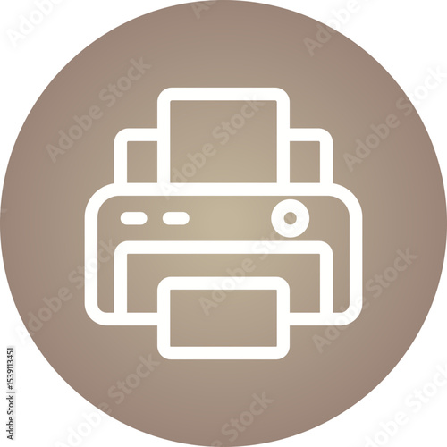 Printer single icon vector illustration
