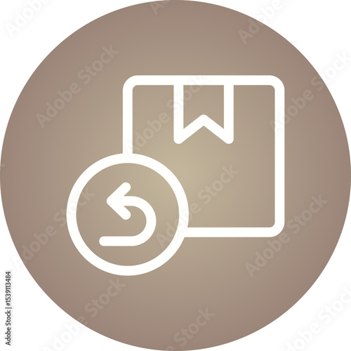 Return parcel single icon vector illustration