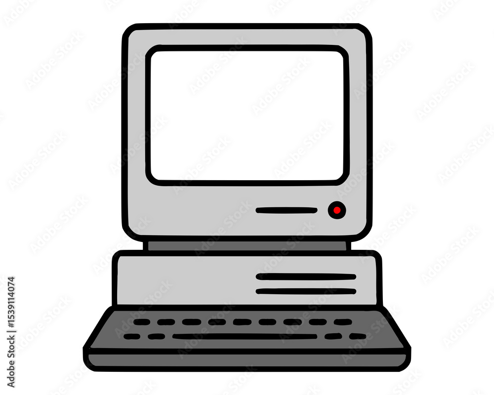 vector illustration of computer vector illustration of computer