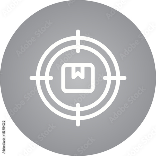 Box target single icon vector illustration