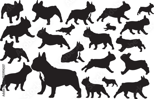 French Bulldog Silhouettes