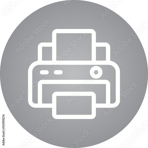 Printer single icon vector illustration