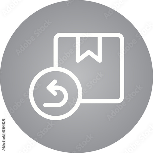 Return parcel single icon vector illustration