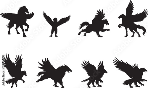 Hippogriff Silhouettes