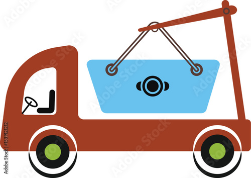 Truck, Heavy  Dumper, Heavy Dumper Truck Icon Set, Modern Construction Truck Icons,  Heavy Duty Truck Vector Icons, Dumper Truck Silhouette Icons, Dump Truck and Tipper Icon Set