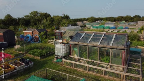 Gardening in a city allotment. Growing your own fruit and vegetables.