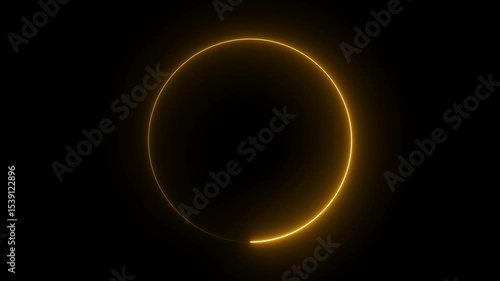 5 to 1 second modern digital countdown timer neon light style on black background,5 seconds simple countdown timer. Circle countdown timer 5 sec animation.