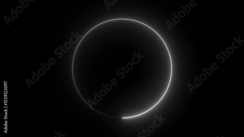 5 to 1 second modern digital countdown timer neon light style on black background,5 seconds simple countdown timer. Circle countdown timer 5 sec animation.