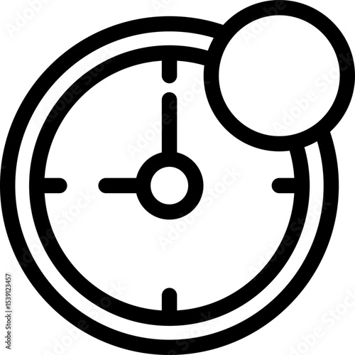 Clock single icon vector illustration