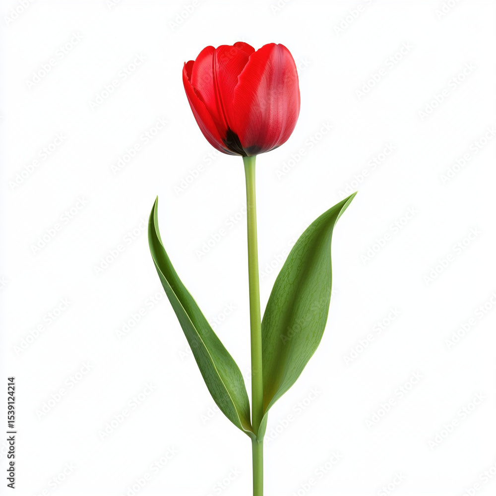 red tulip on white background red tulip on white background