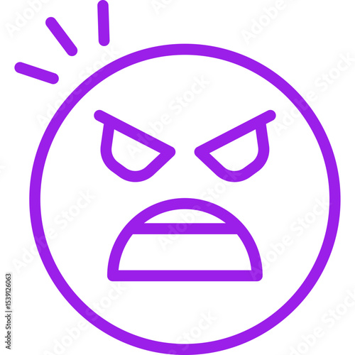 Angry single icon vector illustration