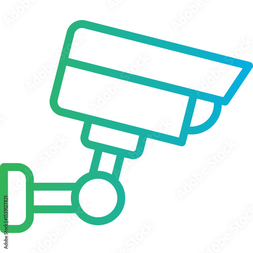 CCTV camera single icon vector illustration