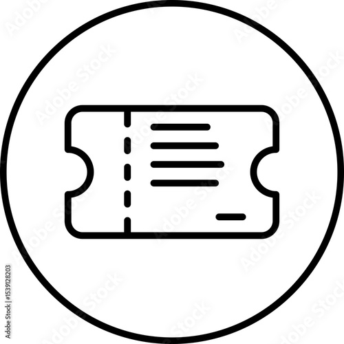 Ticket single icon vector illustration