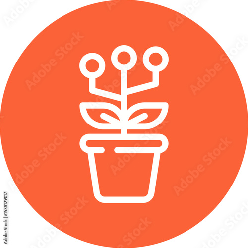Smart plant single icon vector illustration