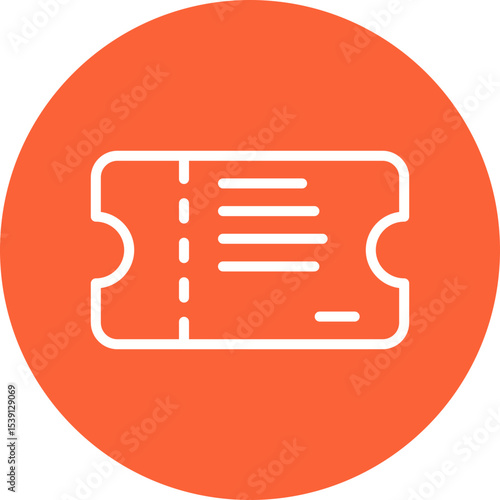 Ticket single icon vector illustration