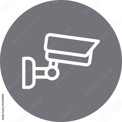 Security camera single icon vector illustration