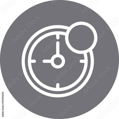 Clock single icon vector illustration