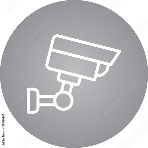 CCTV camera single icon vector illustration