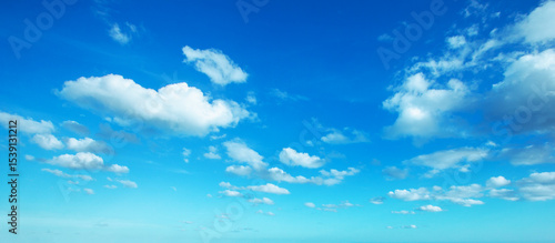 Photography White clouds in blue sky
