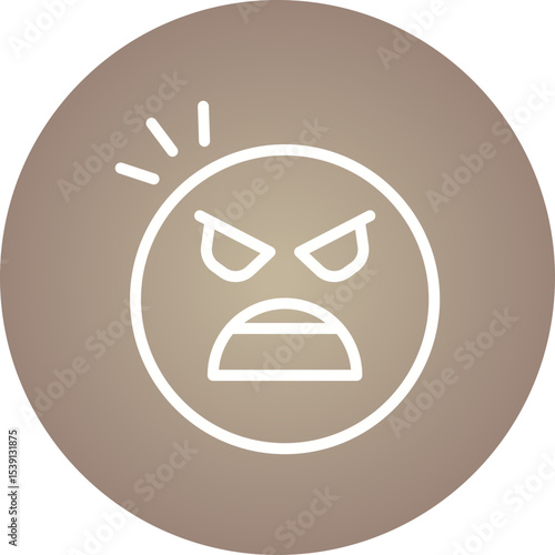 Angry single icon vector illustration