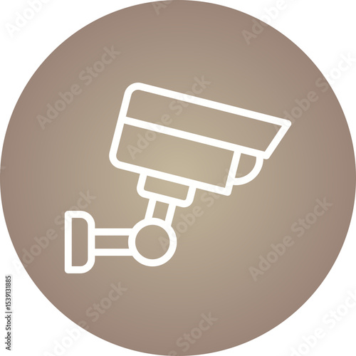 CCTV camera single icon vector illustration