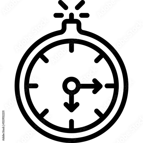Time bomb single icon vector illustration