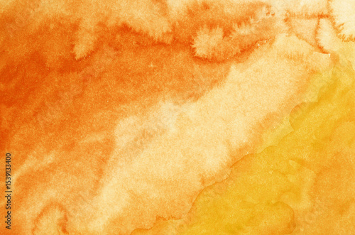 Abstract orange watercolor background texture