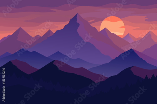 sunrise in the mountains