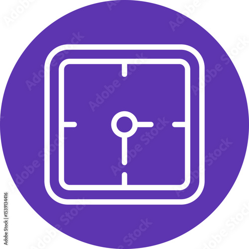 Time clock single icon vector illustration