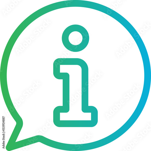 Informative single icon vector illustration