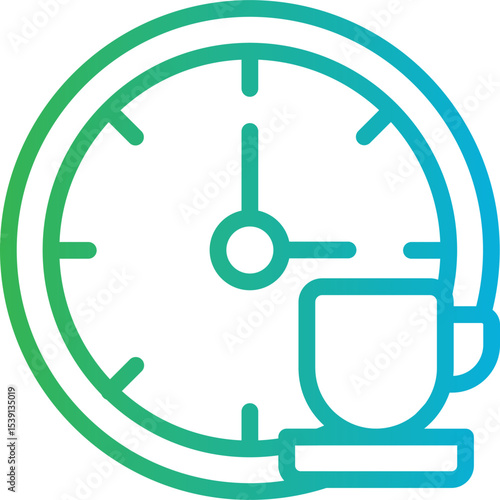 Tea break single icon vector illustration