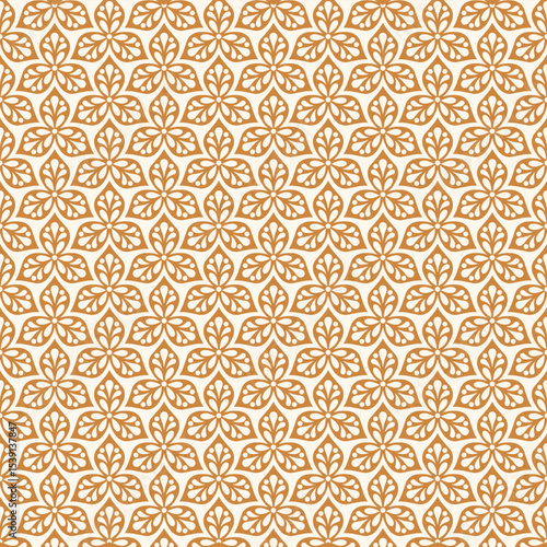 Floral ornament seamless pattern