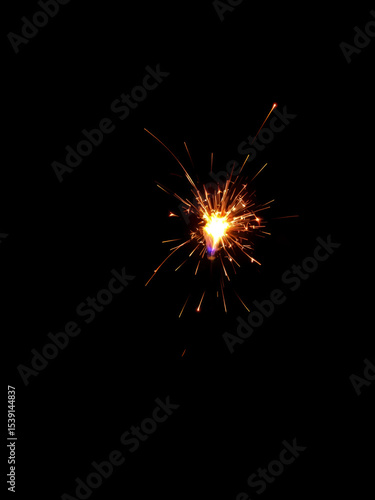 Wallpaper Mural Burning squib on a black background with sparks. Torontodigital.ca