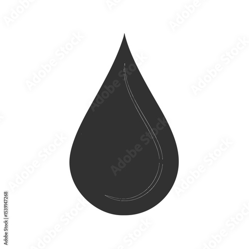 Oil Drop Icon for Energy Blogs, Fuel Industry Sites, Clipart, Stationery Design, Presentations, Infographics