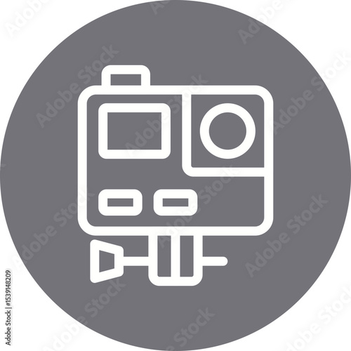 Go pro single icon vector illustration