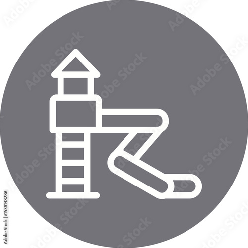 Slide single icon vector illustration