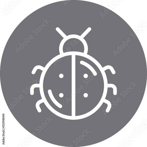 Bug single icon vector illustration