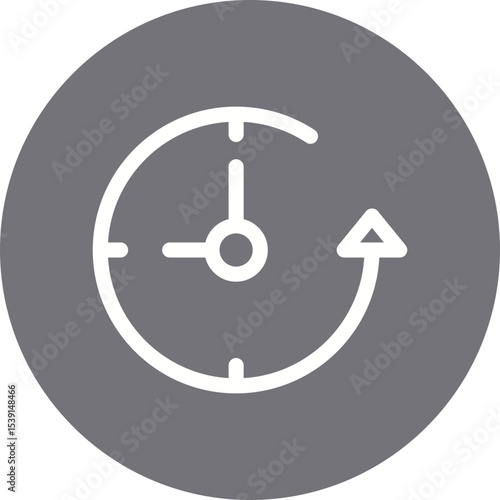 Clock single icon vector illustration