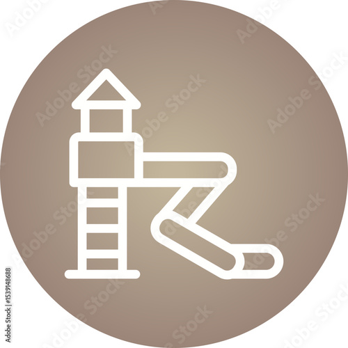 Slide single icon vector illustration