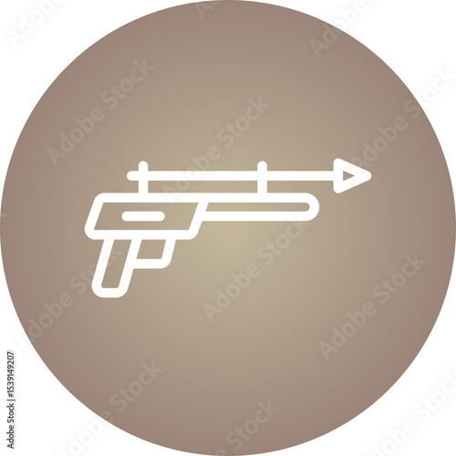 Fishing gun single icon vector illustration