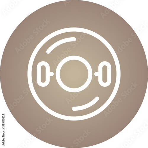 Disc single icon vector illustration