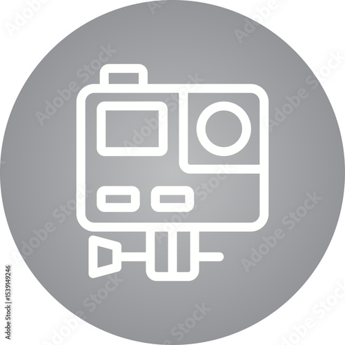 Go pro single icon vector illustration