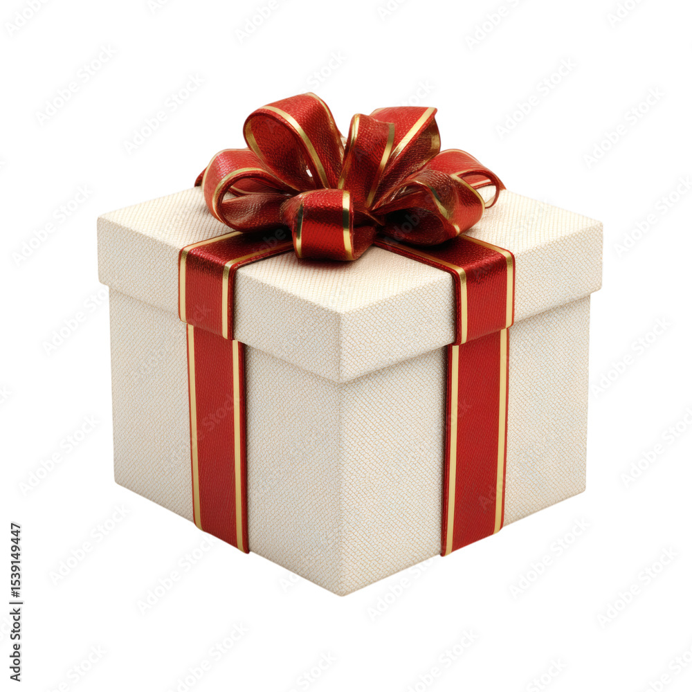 Obraz premium Abstract symbol of a gift box isolated on transparent background 