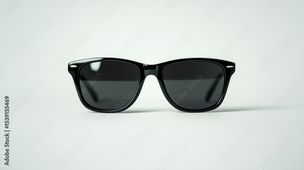 Black sunglasses on white background Black sunglasses on white background