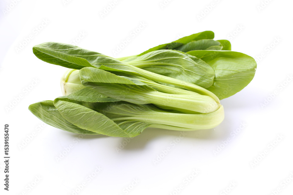 Fresh bok choy on white background. Fresh bok choy on white background.