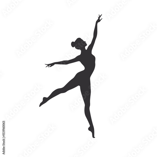 Ballerinas Silhouette On A White Background Vector